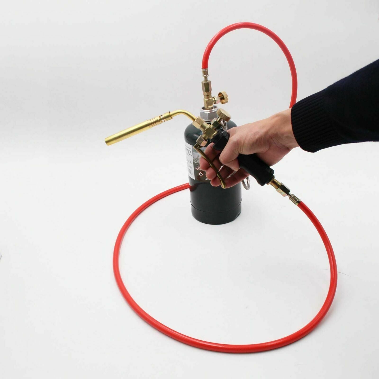 Brass Mapp Torch 1.6M Hose Brazing Welding Plumbing Turbo Torch Solder Tool