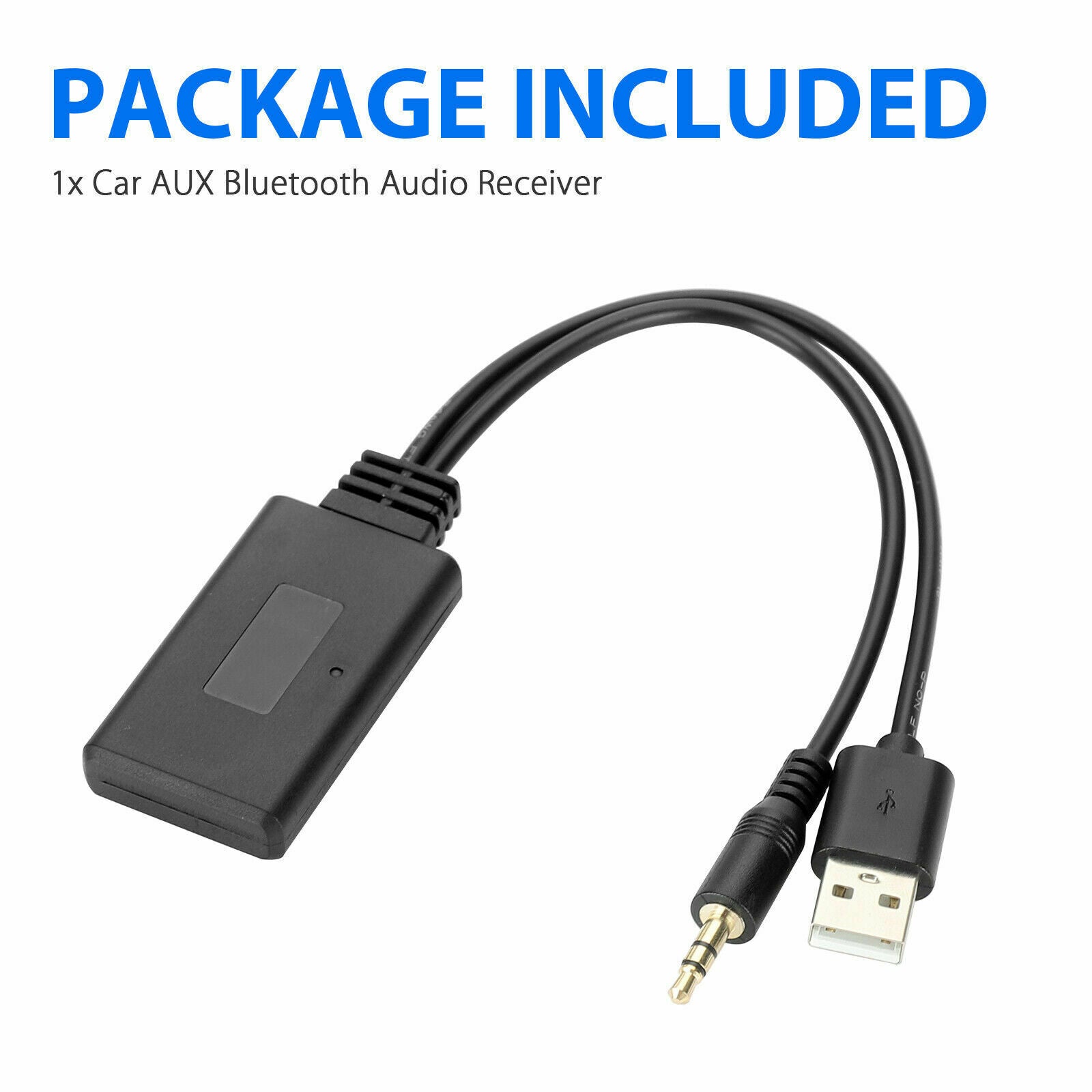 Bluetooth 5.0 Receiver Adapter USB + 3.5mm Jack Stereo Audio For Car AUX Speaker