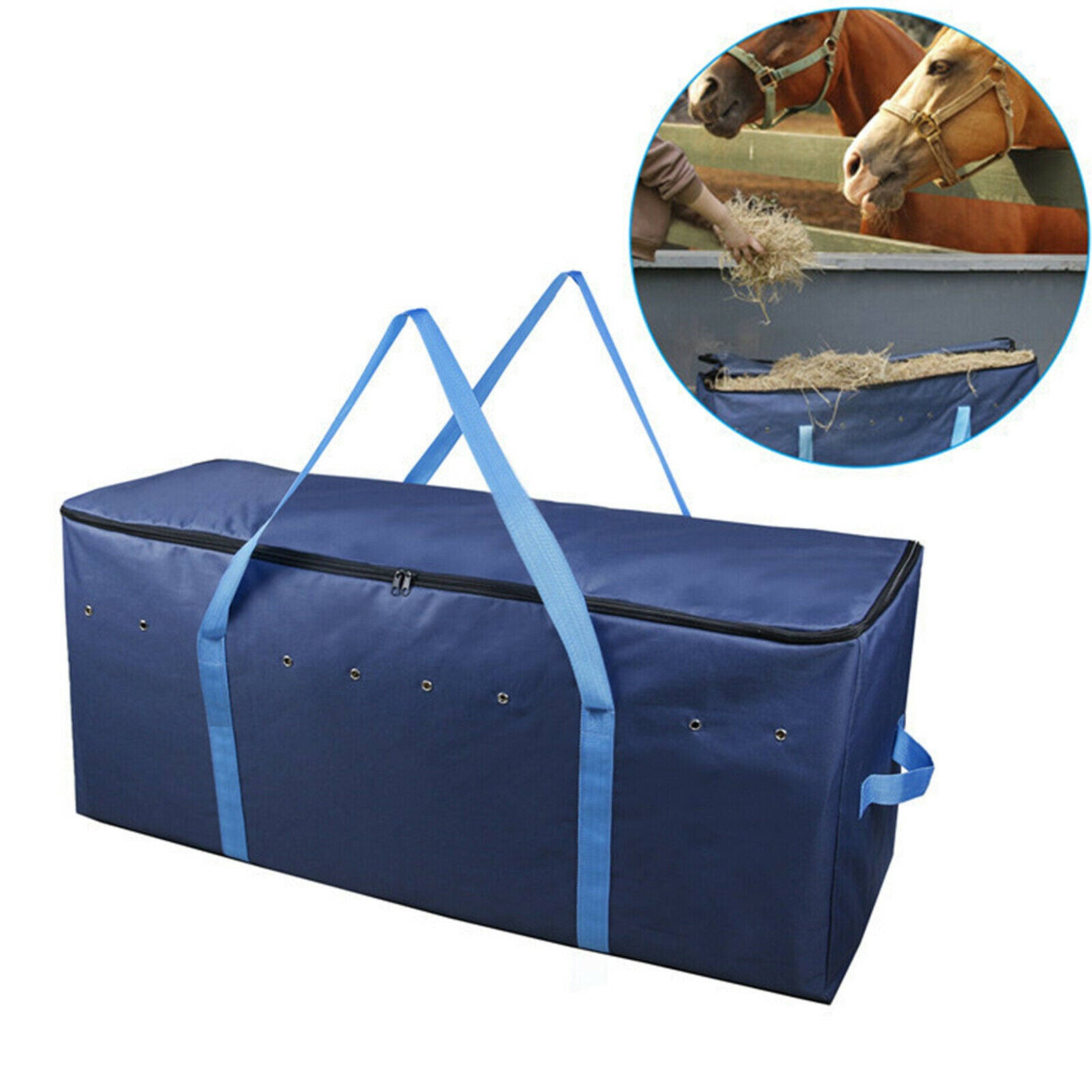 Foldable Large Hay Bale Carry Bag Livestock Zipper Tote 600D Oxford Cloth