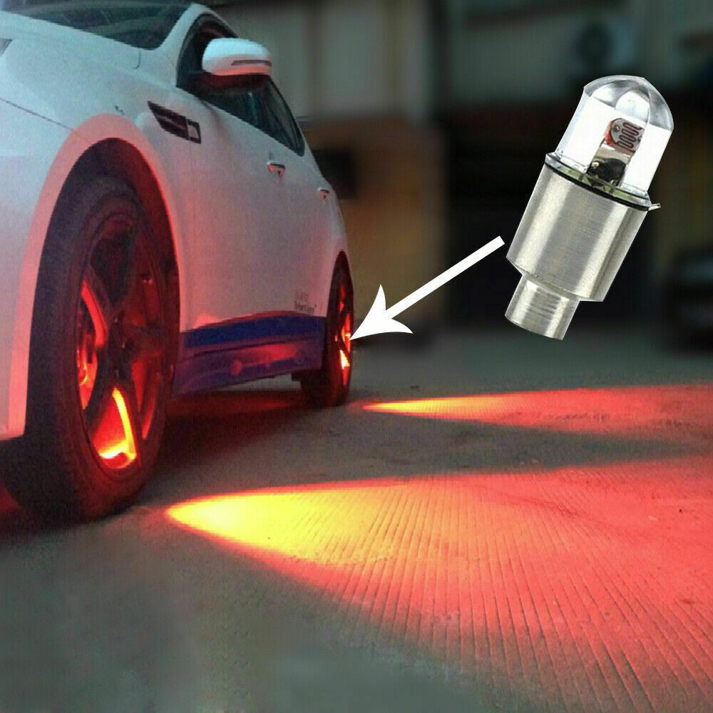 4x SUV Auto Car Wheel Tire Tyre Air Valve Stem LED Light Caps Cover Accessories