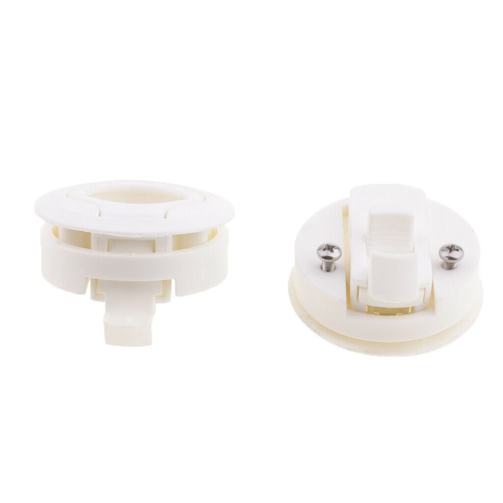 Pair Marine Hatch Latches Turning Lock Lift Handle Nylon White