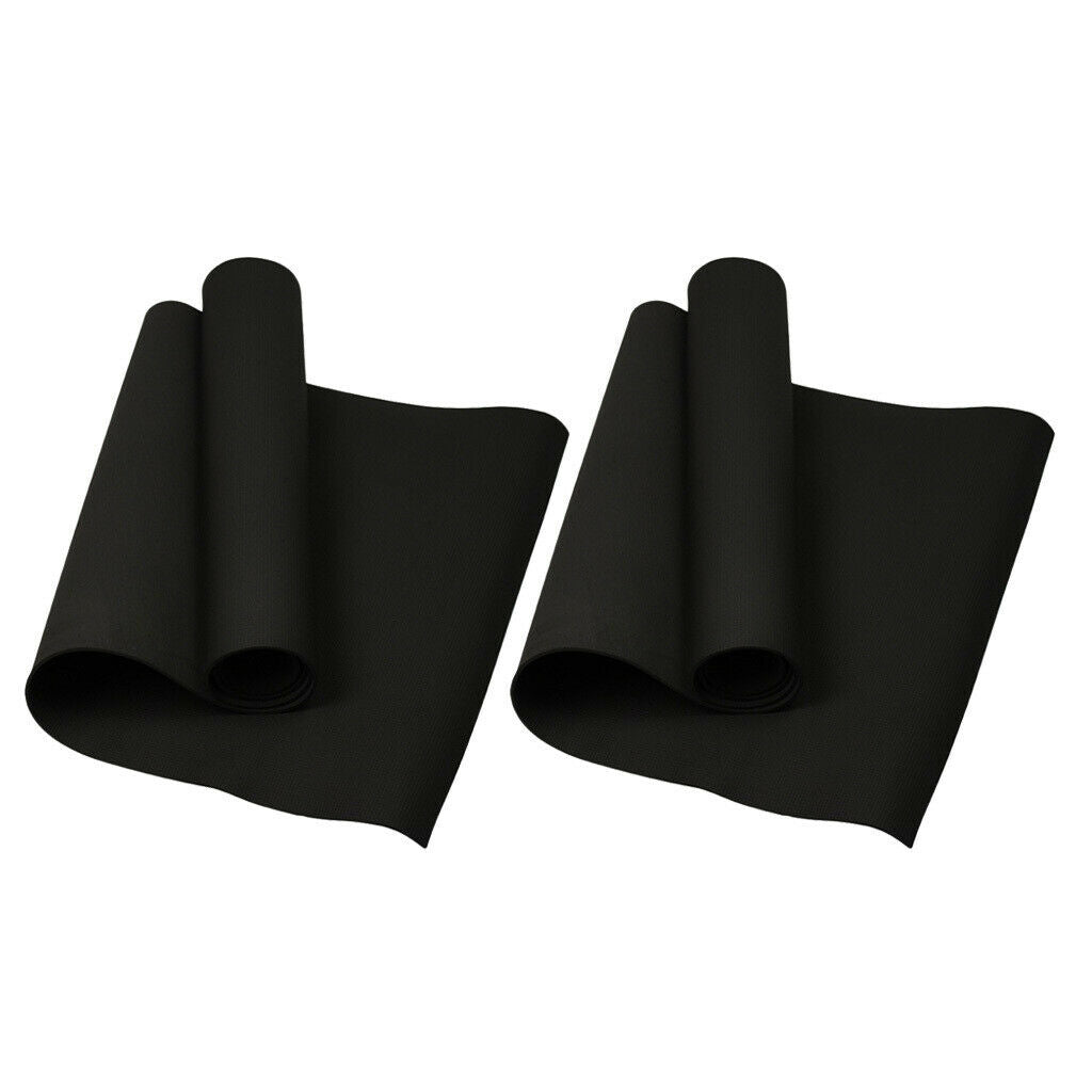 2x EVA Foam Yoga Mat Cushion Pad for Camping Fishing Picnics Travel Black