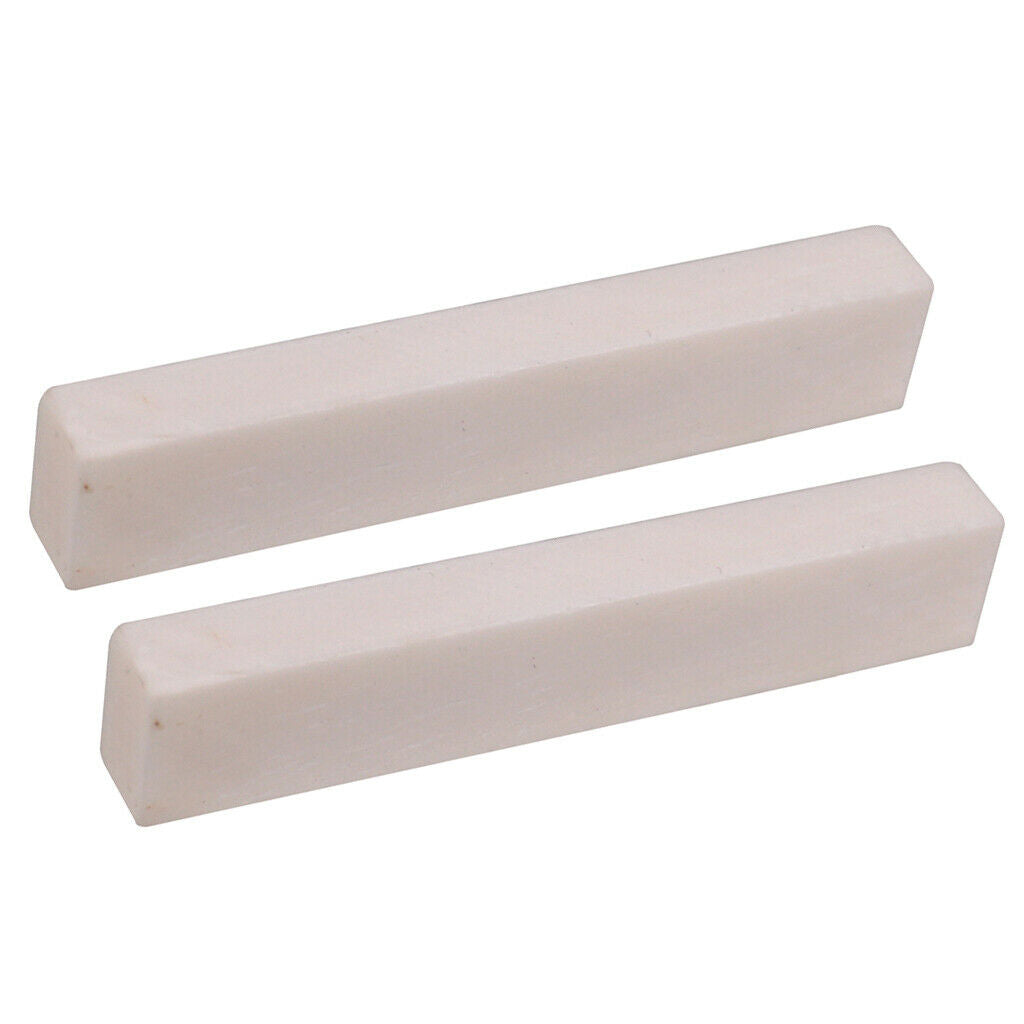 2 Pack Bone Blank Nut 52x6x9mm for Bass Banjo String Instrument Accessories