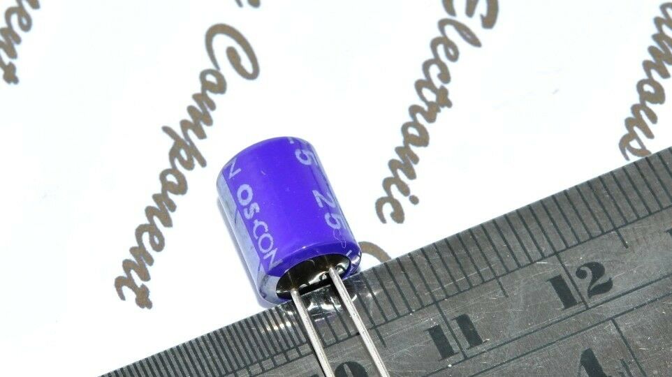 10pcs - SANYO 22uF 25V OSCON(OS-CON) Radial Aluminum Solid Capacitors -25SC22M