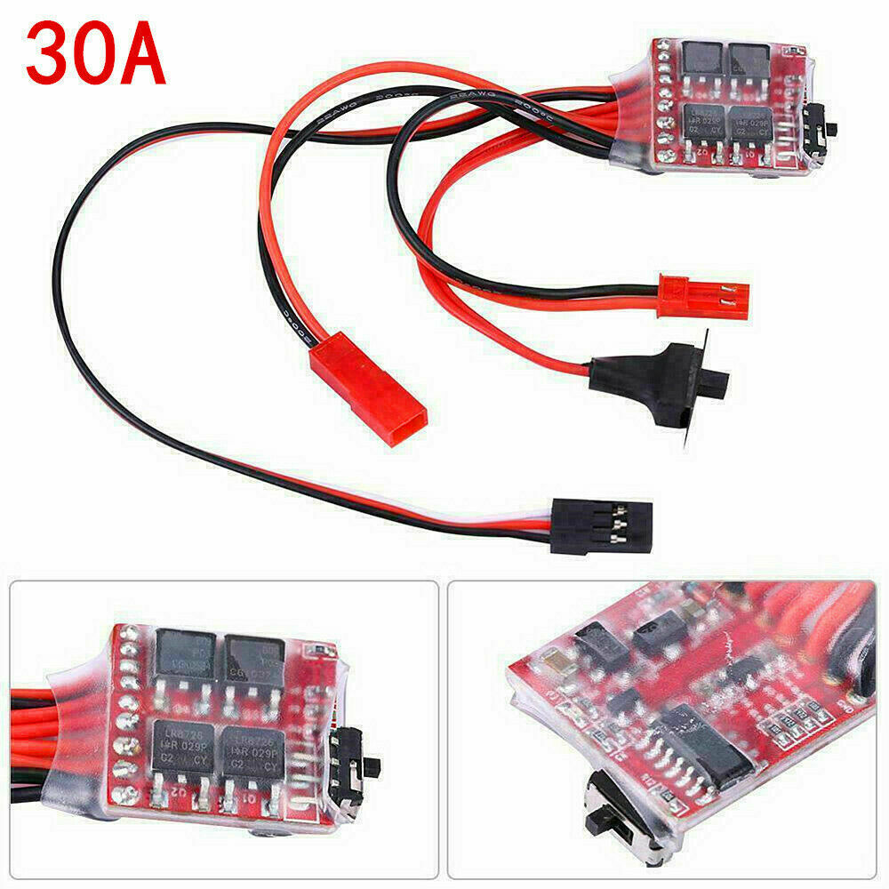 30A Waterproof Brushed ESC Electronic Speed Controller For RC Motor Car Boat UK