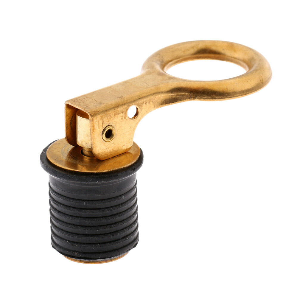 2 pcs Adjustable Brass Handle Snap-Lock Drain Plug 1" - Boat/Marine Hardware