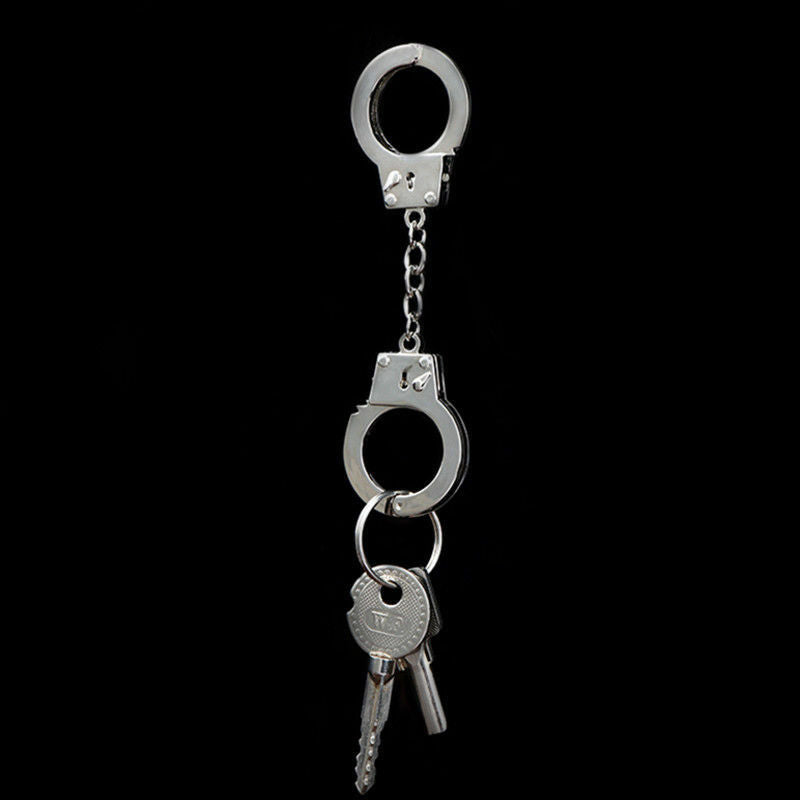 Stylish Metal Handcuffs Keychain Keyring Keyfob Ring Charm Car Purse Key Chain !