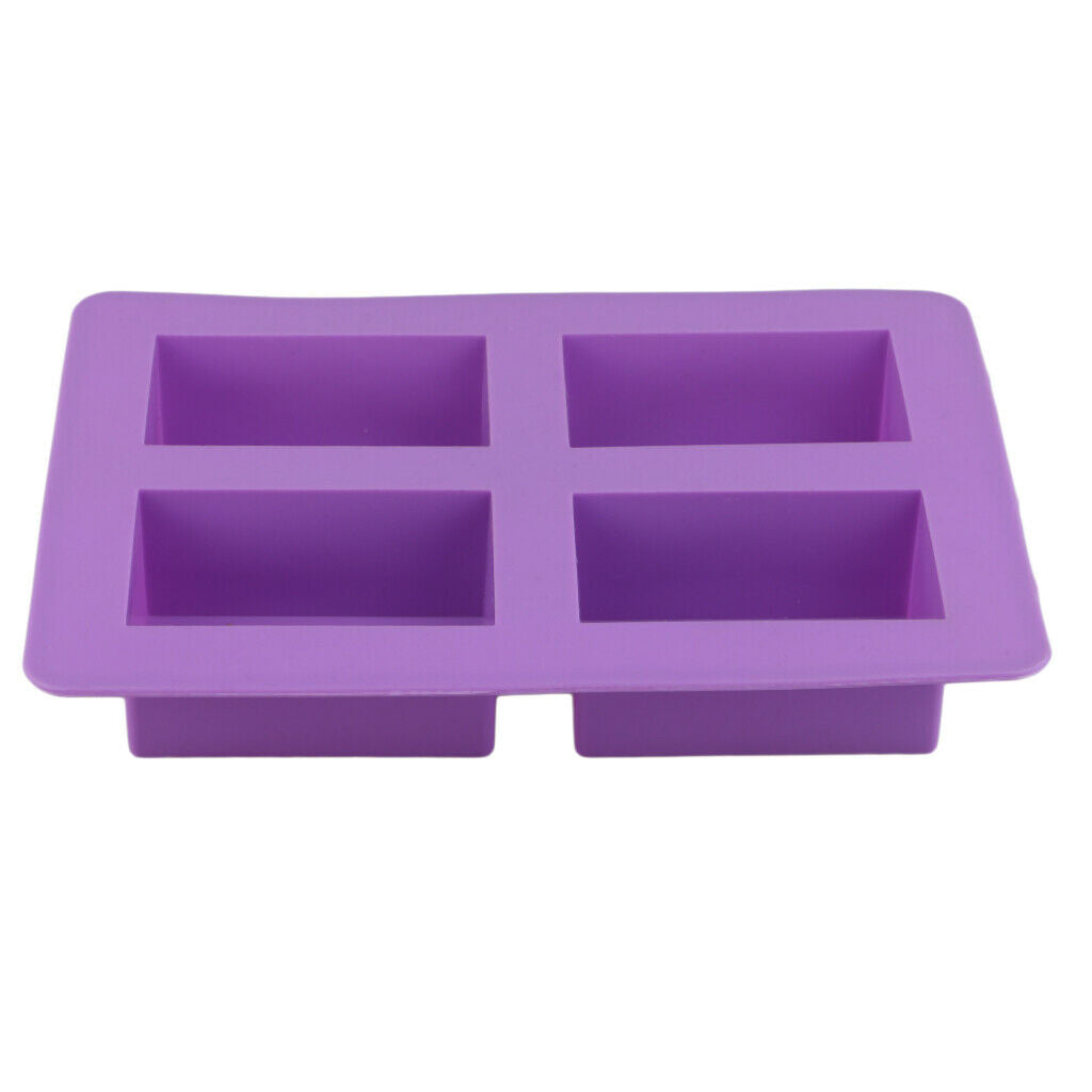 4 Cavity Silicone Soap Making Mold Cake Baking Mould Kitchen Bakeware Tools