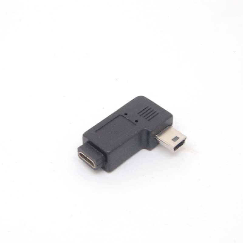 Mini USB Type A Female to Micro USB B Male 90 Degree right Angle Adapter Charger