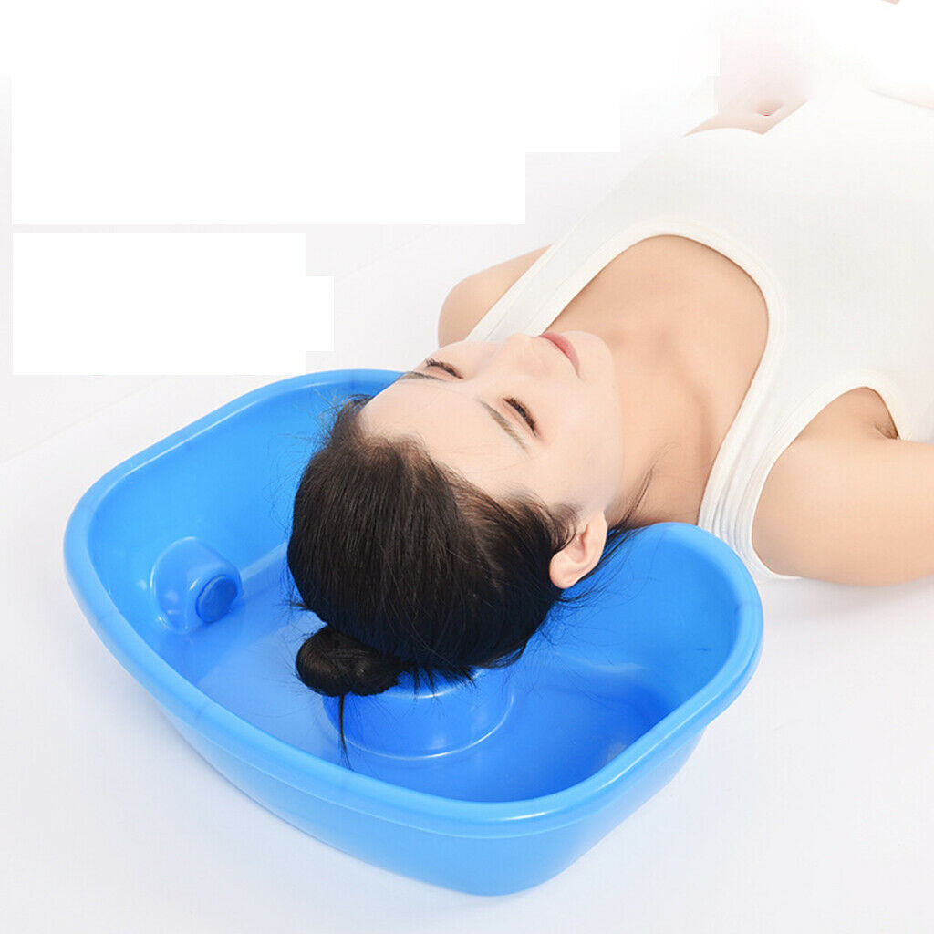 Bed Shampoo Basin Handy Mobile Shower for Hair Washing Elderly Child Blue