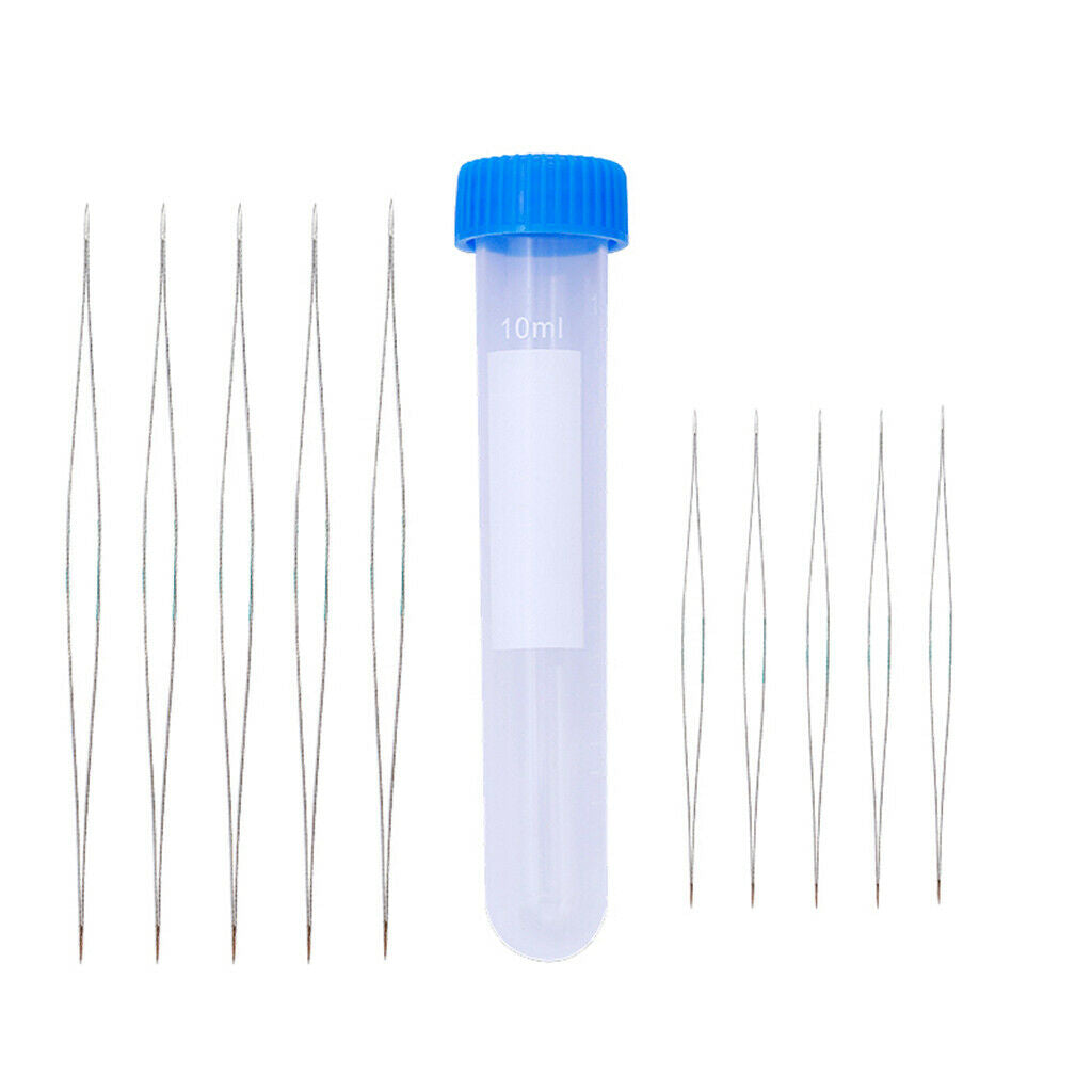 10Pcs Beading Needles W/ Storage Box for Earrings Jewelry Making Beading Tools