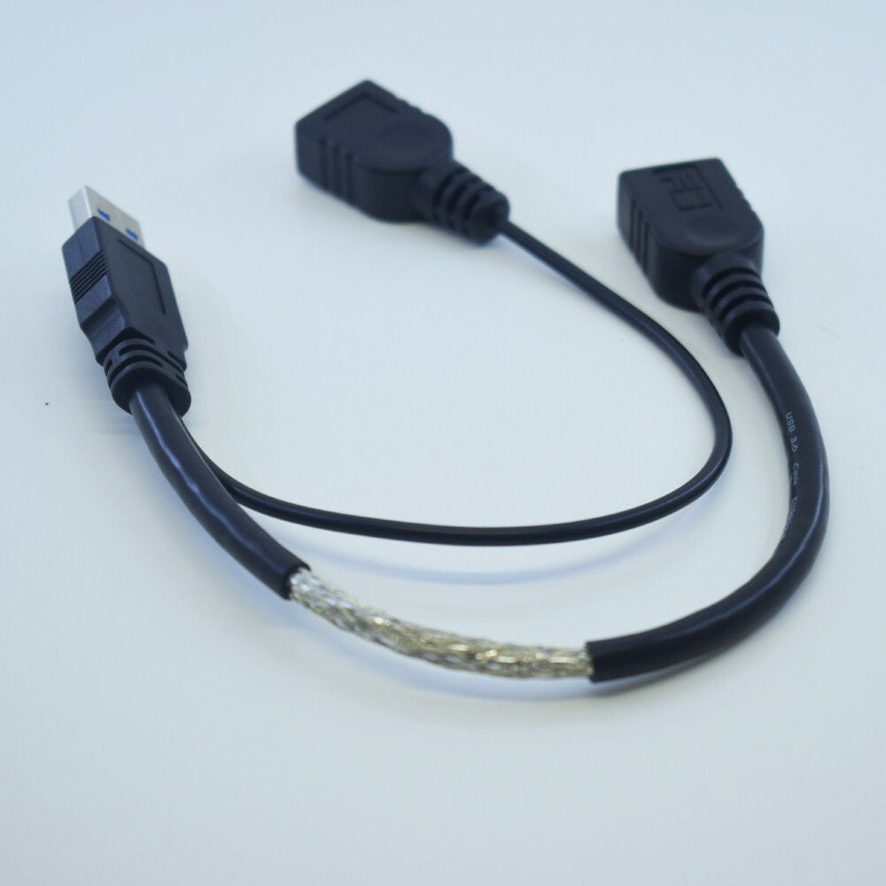 1pc Super Speed USB 3.0 Male to USB 3.0 Female USB 2.0 Female Y Adapter Cable