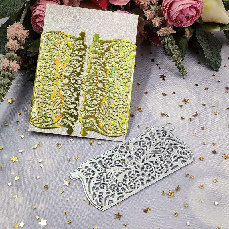 Greeting Card Cover Border Die-Cuts Stencils for DIY Scrapbooking Carbon Steel