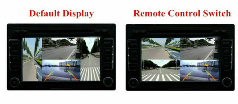 4 Way 360Â° Monitoring Split-Screen Control Box Car Parking View Camera VCR Image