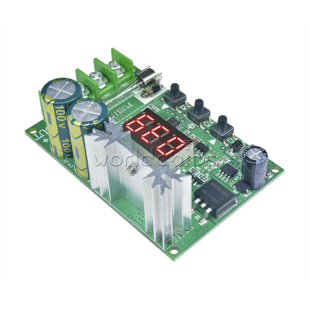 10A DC 12-60V 600W Motor PWM Speed Controller Regulator With Red Digital Display