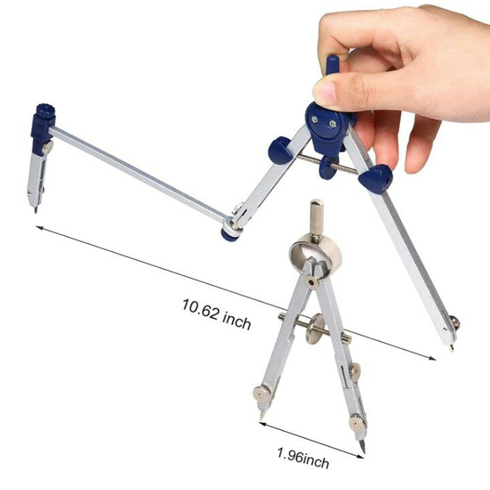 7Pack Adjustable Precision Drawing Compass with Storage Box Circle Drafting