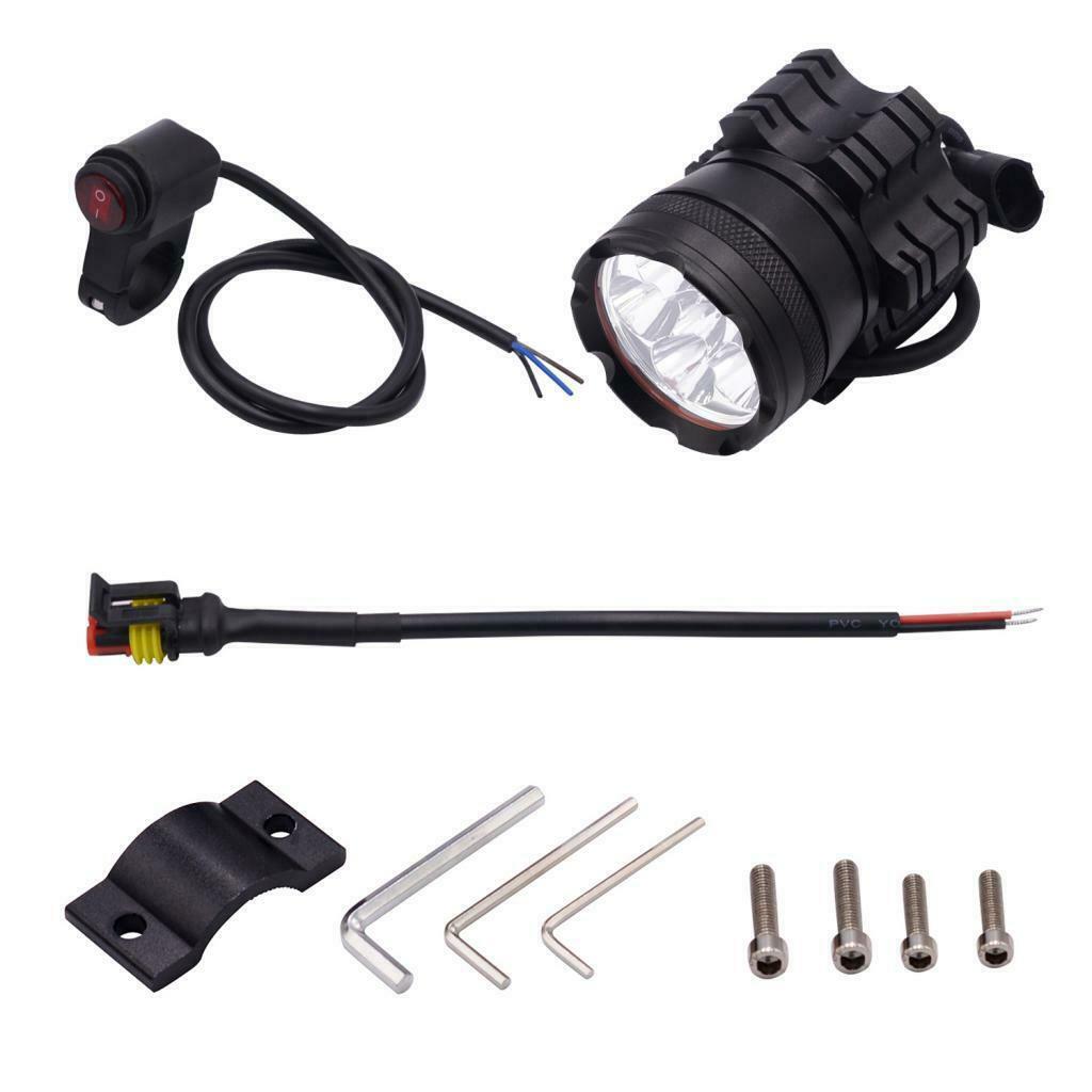 Motorcycle 6x 5W LED Headlight Continuous Front Head Lamp With Switch