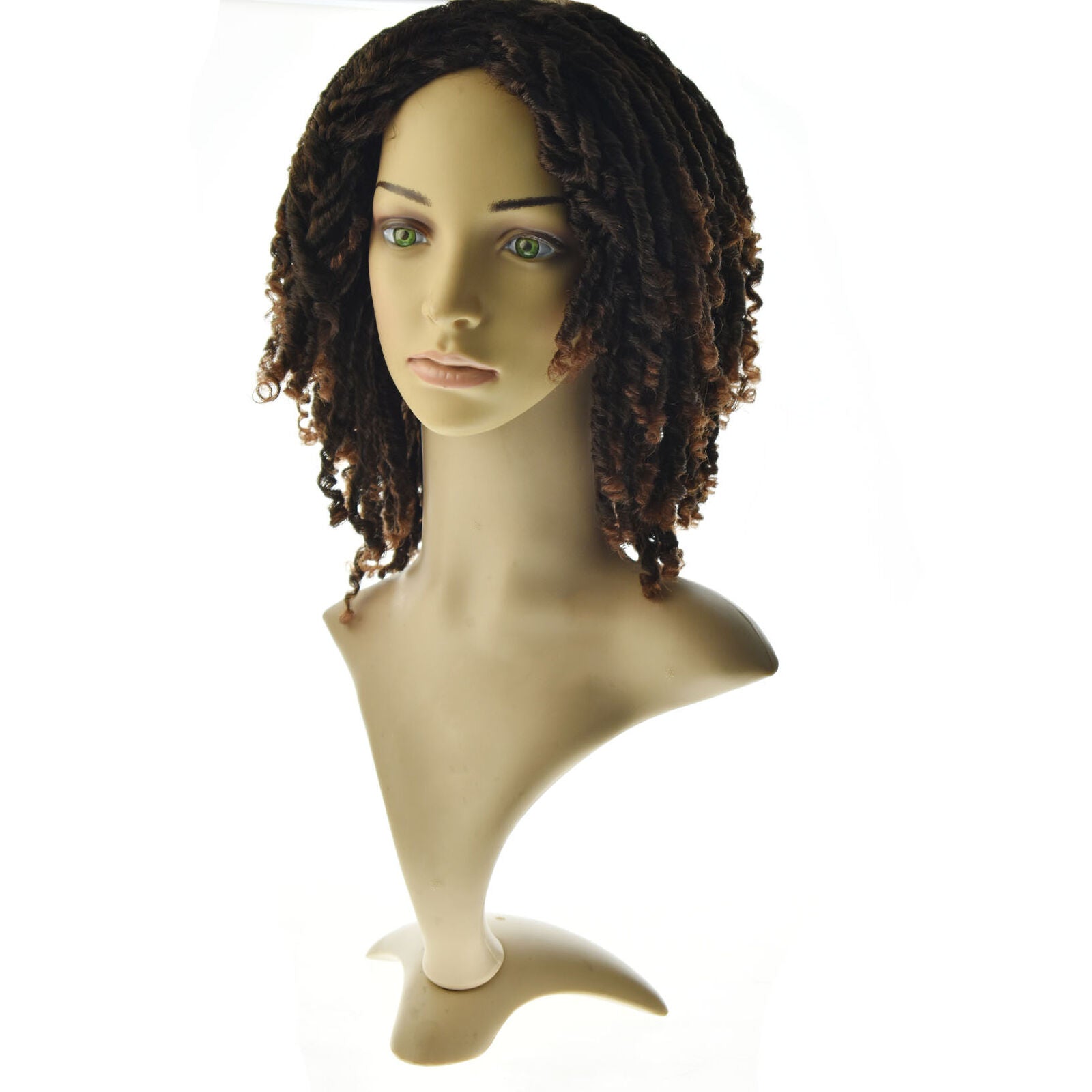 Dreadlock Wig Short Twist Wigs for Black Women and Men Afro Curly Synthetic Wig