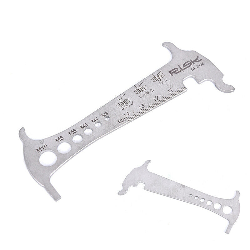 1pc 3 in 1 Bike Bicycle Chain Checker Wear Indicator Chain Hook Bolt MeasureH Qx