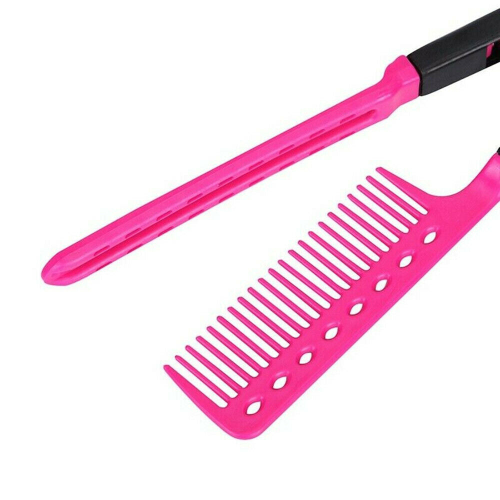 Hair Straightener Comb V Type DIY Salon Hairdressing Styling Tool Comb useful