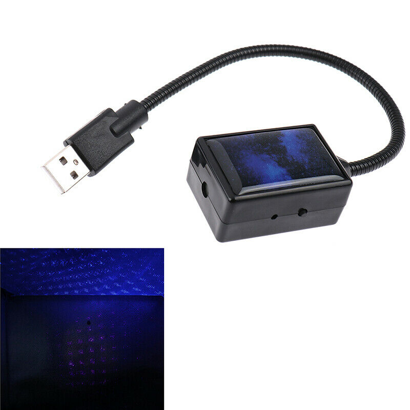 USB Car Interior Atmosphere Starry Sky Lamp Ambient Star Light LED Projector Tt