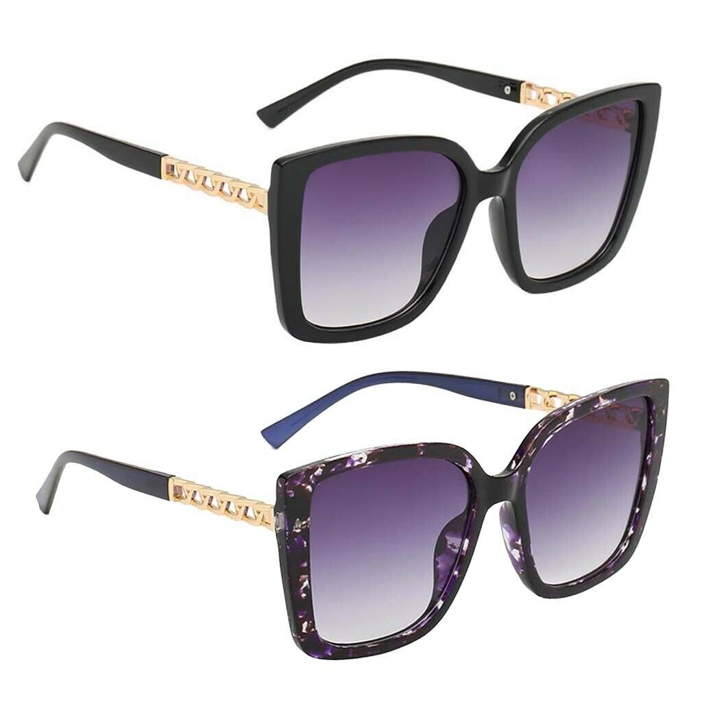 2pcs Women's Cat Eye Sunglasses Outdoor Party Designer Sun Glasses Shades