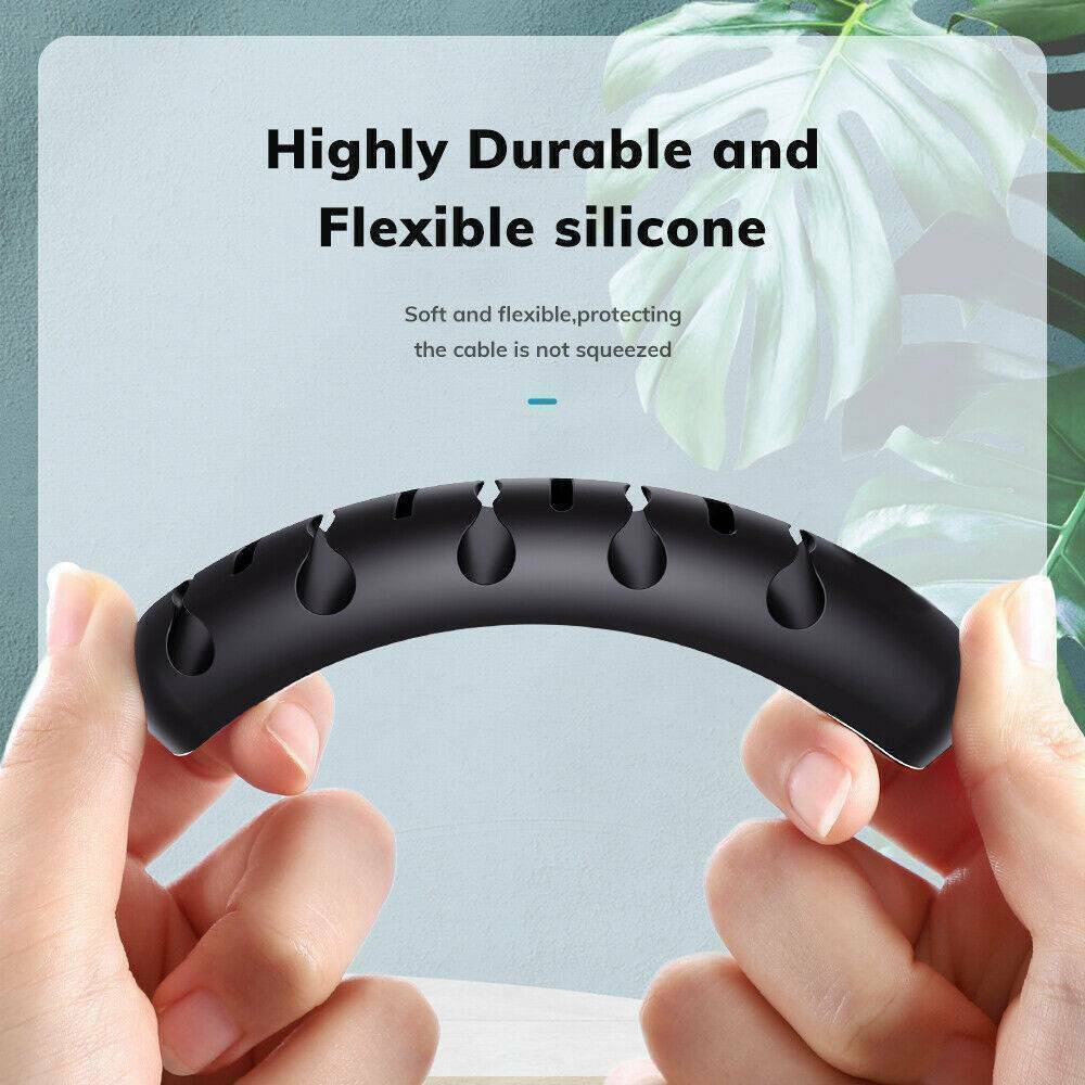 New~Cable Clip Desk Tidy Winder Earphone Organizer Wire USB Charger Holder Clips