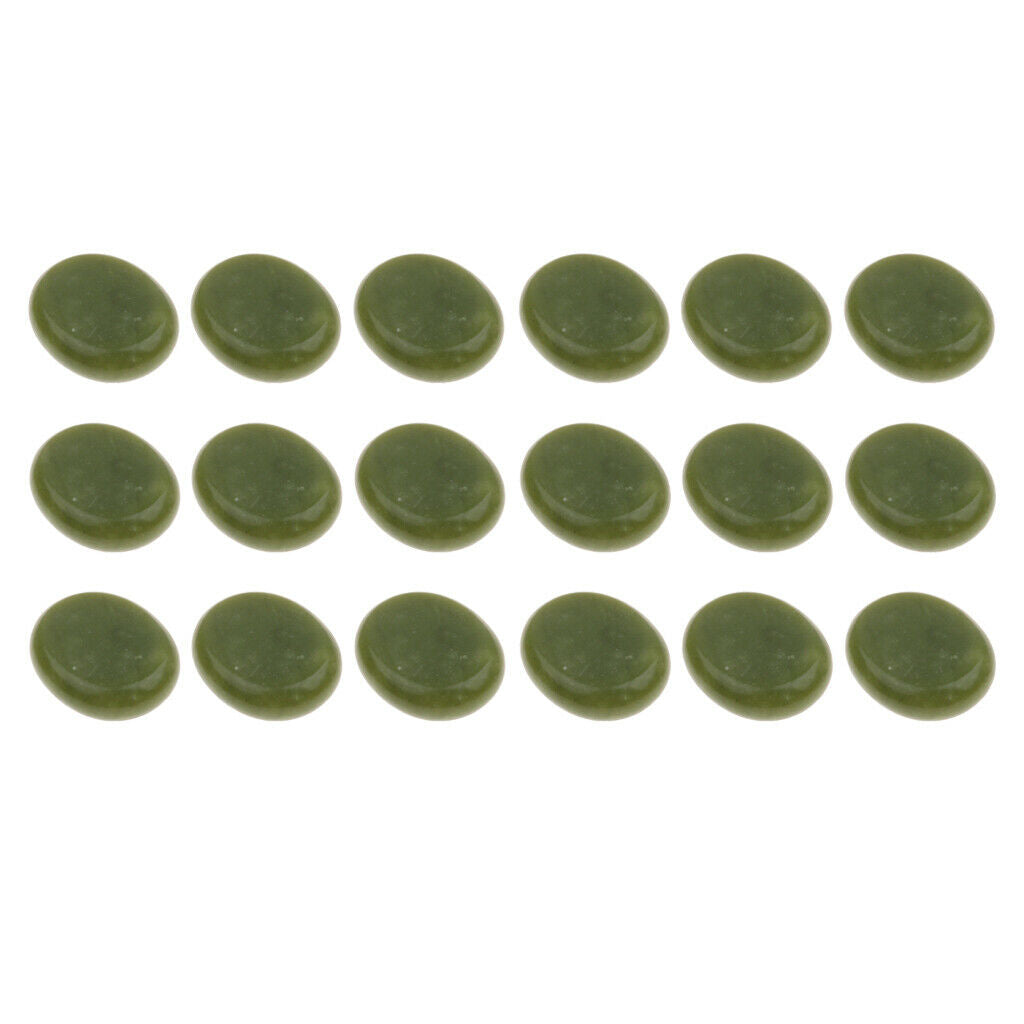 18Pcs Large Natural Jade Stones SPA Energy Hot Stones Spa Massage 5 x 6cm