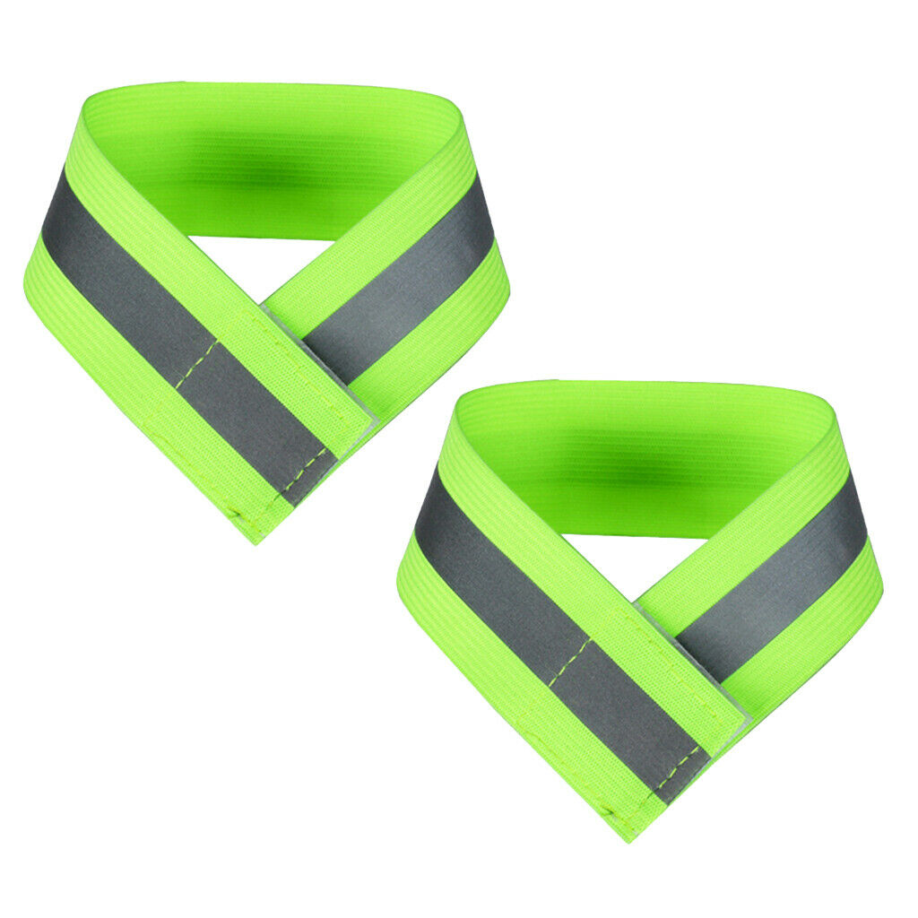 High Visibility Reflective Night Running Walking Elastic Strap Wristbands Ankle