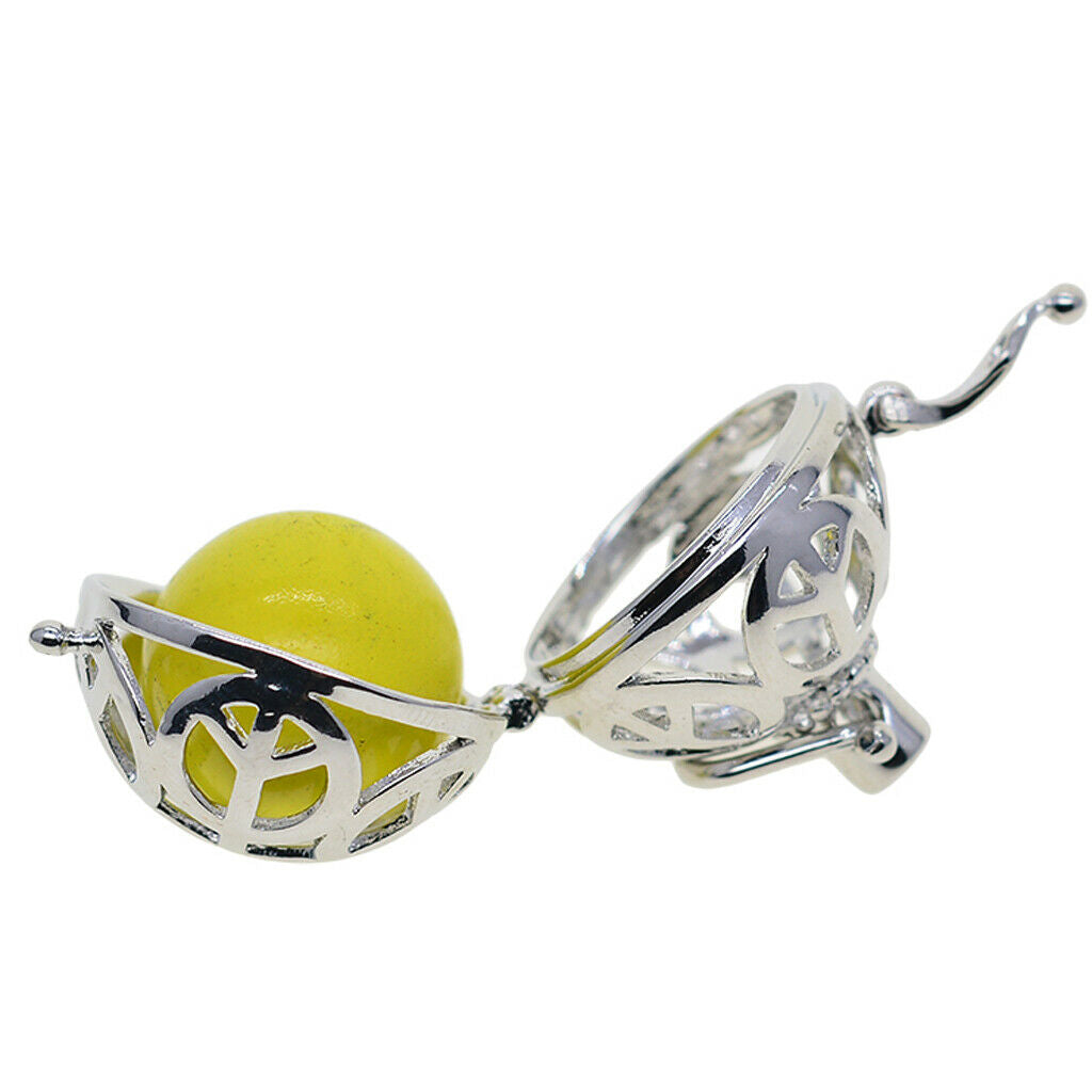 Beads Cage Charms Locket Pendant Settings for DIY Necklace Peace
