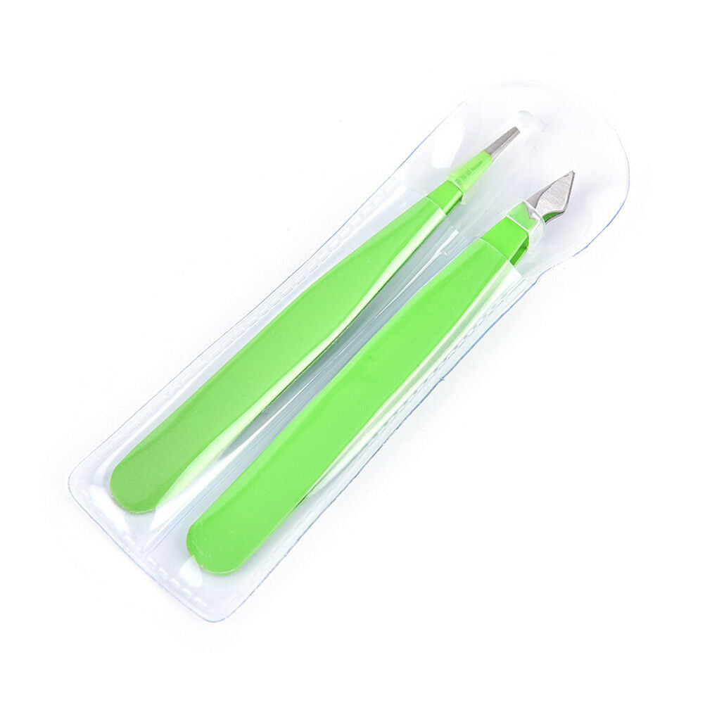 2Pcs/Set Green Hair Removal Eyebrow  Eye Brow Clips Beauty Makeup Tools.l8