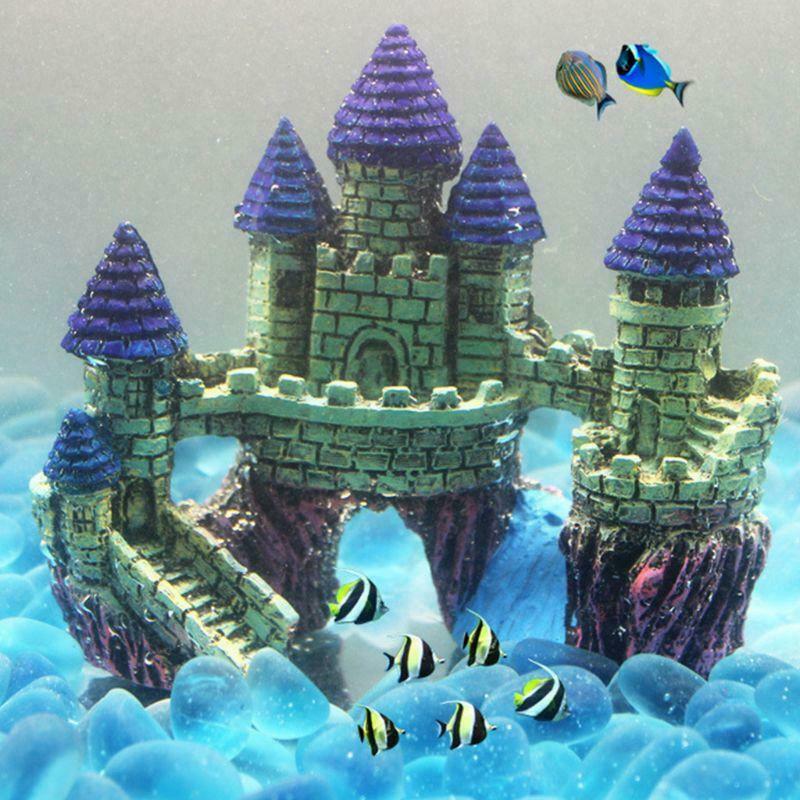 Aquarium Dark Castle Aquarium Decor Ornament Simulation Fish Tank Decorations
