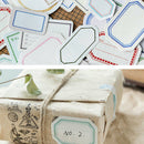 46pcs/pack Retro Blank Labels With Decorative Border Diy Decorative StickerS Lt