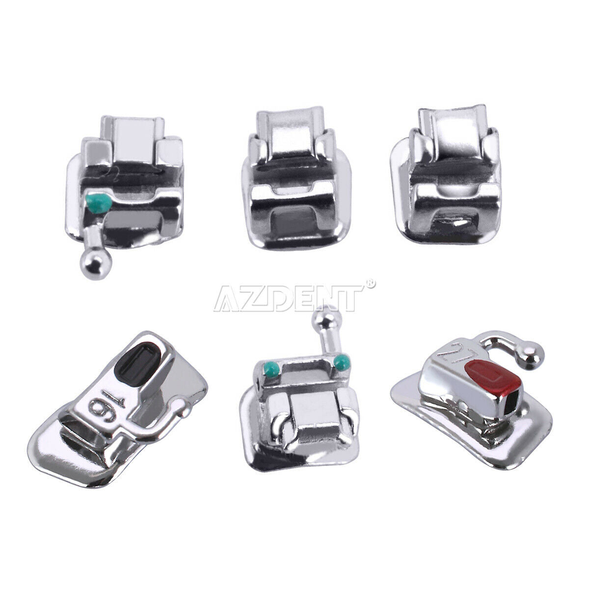 Dental Orthodontic Self-Ligating Brackets Braces MIM Roth 022 Hook 345 AZDENT