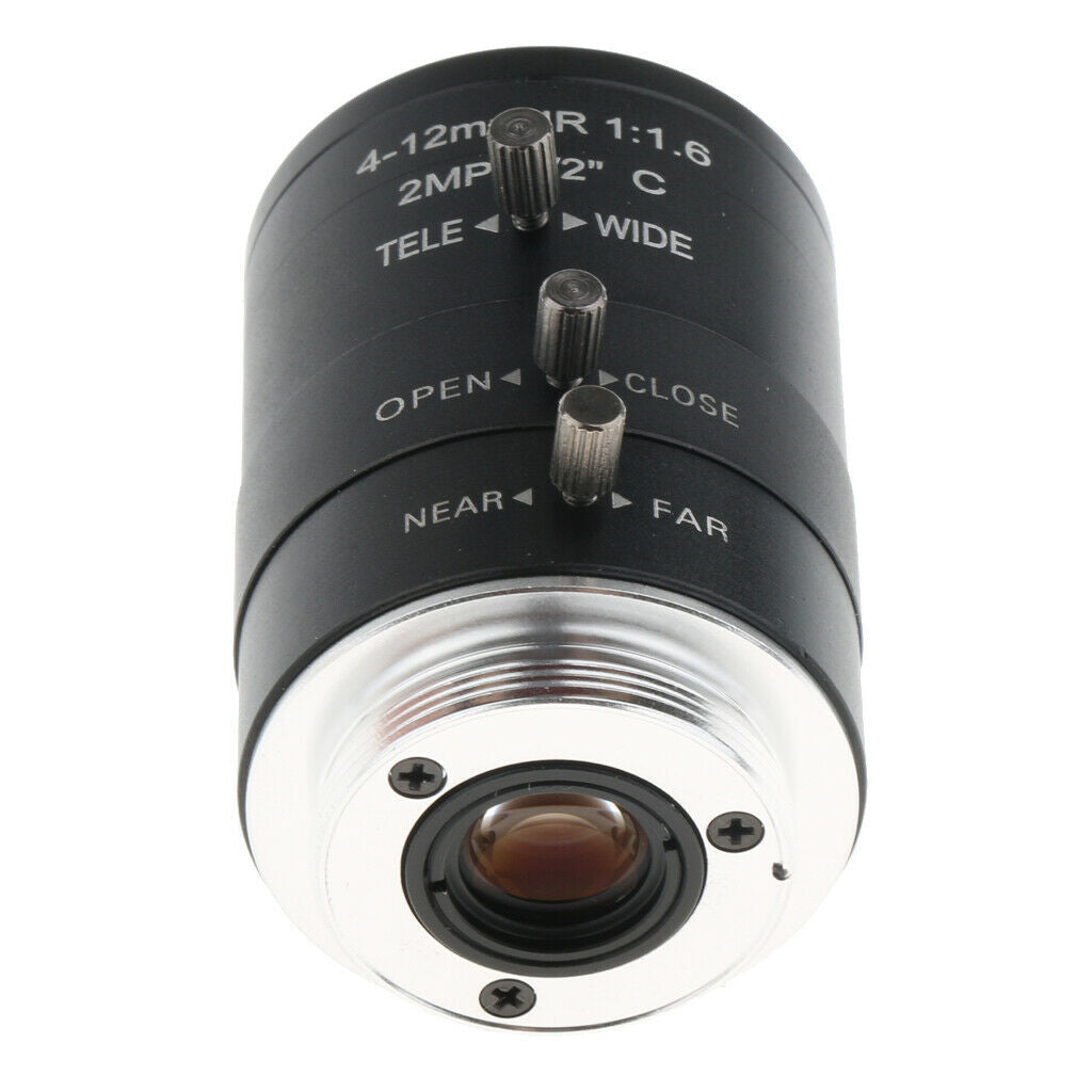 4-12mm F1.6 Manual IRIS Zoom CS Lens For  Camera Industrial Microscope