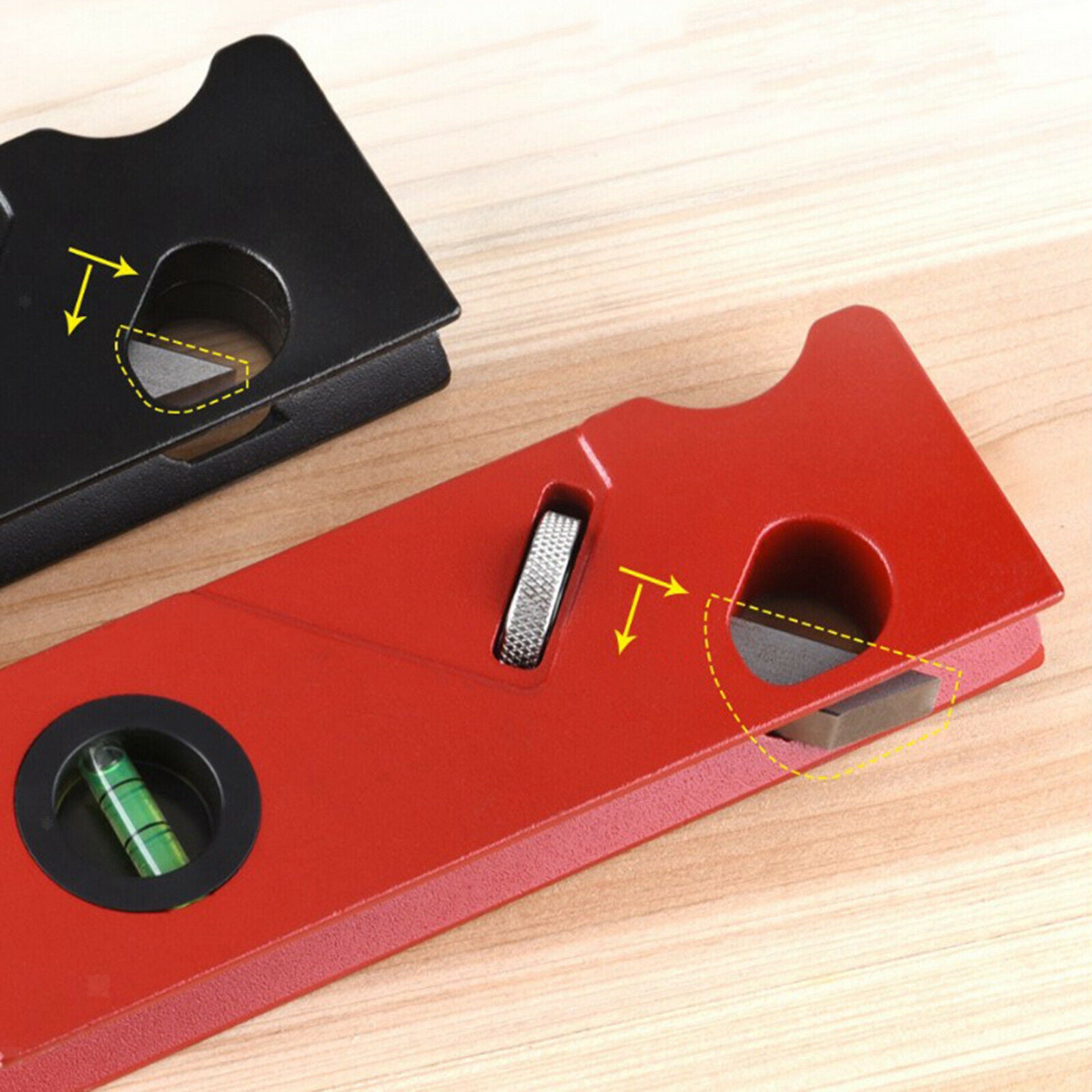 Woodworking Hand Plane Manual Ajdustable Chamfer Planer Edge Smoothing Red