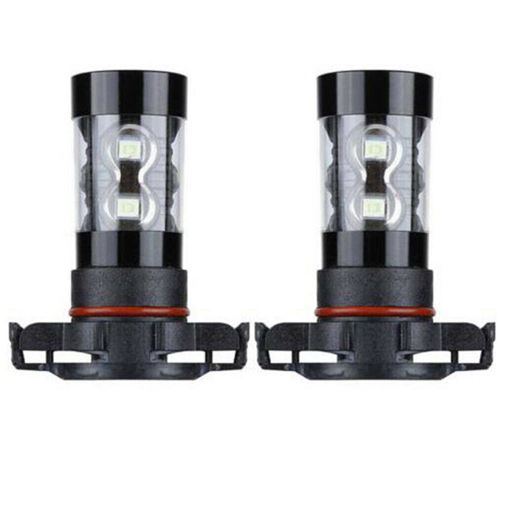 2 pieces H16 5202 50W Aluminum Fog Light Bright LED Bulbs Ice Blue