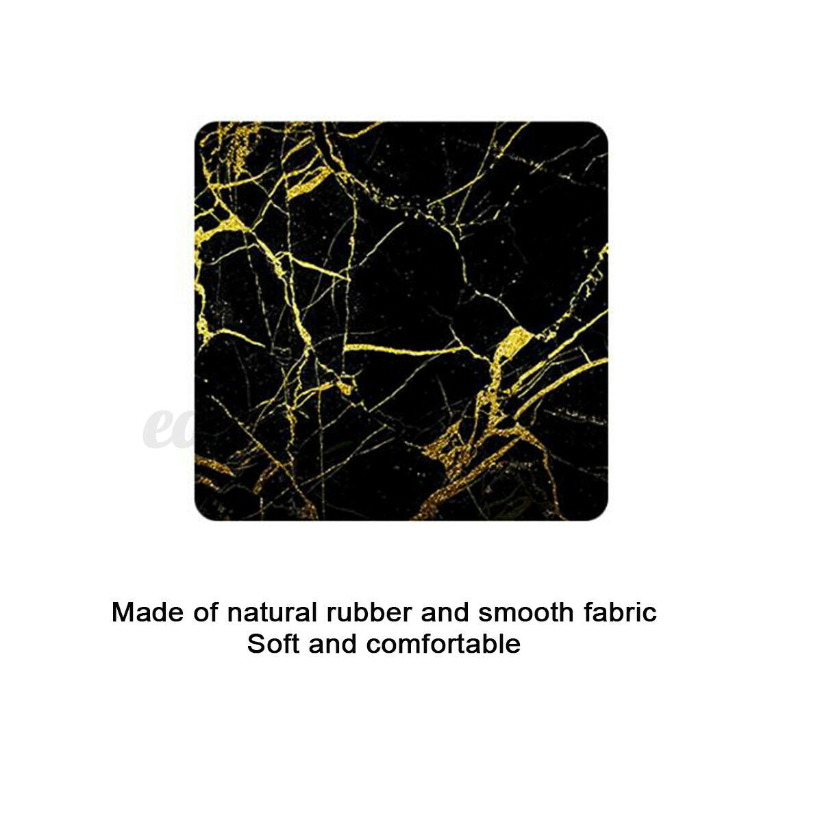 Black Marble Pattern Mouse Pads Anti-slip Rubber Gaming Mouse Pad 21*26cm
