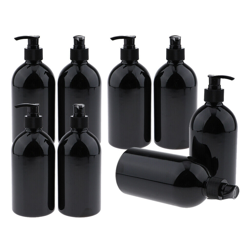 8x Empty Plastic Shampoo Pump Bottles Refillable Lotion Dispenser for Bathroom