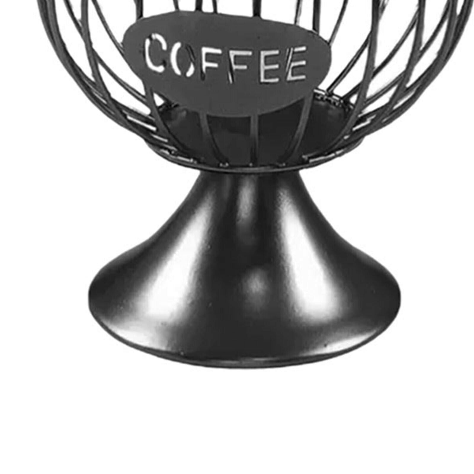Coffee Pod Holder Iron Kitchen Storage Basket Organizer Container  S Black