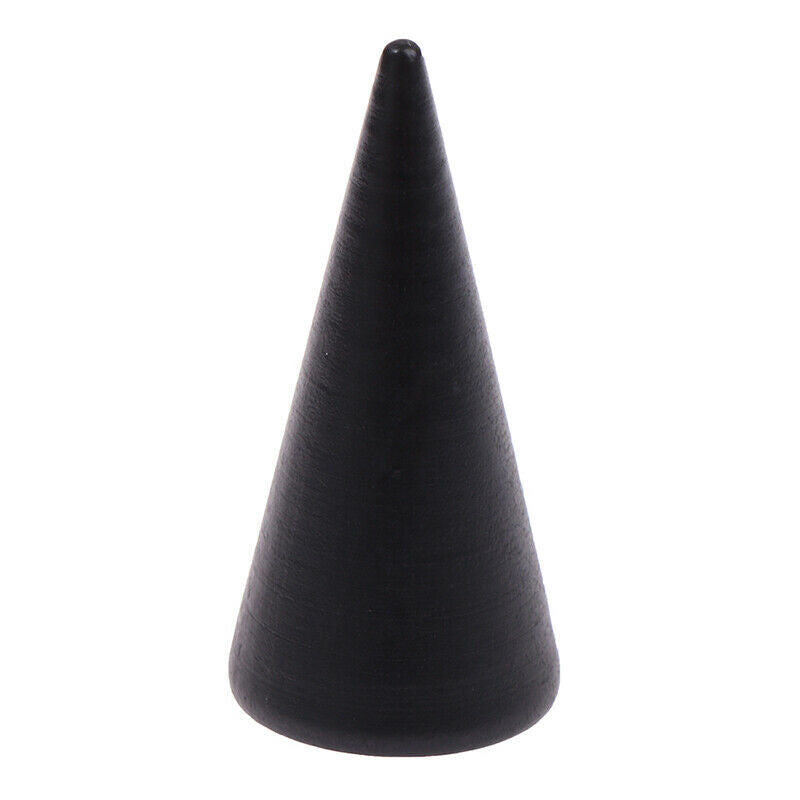 Wooden Ring Holder Display Cone Rack Finger Ring Jewelry Stand Storage Or.l8