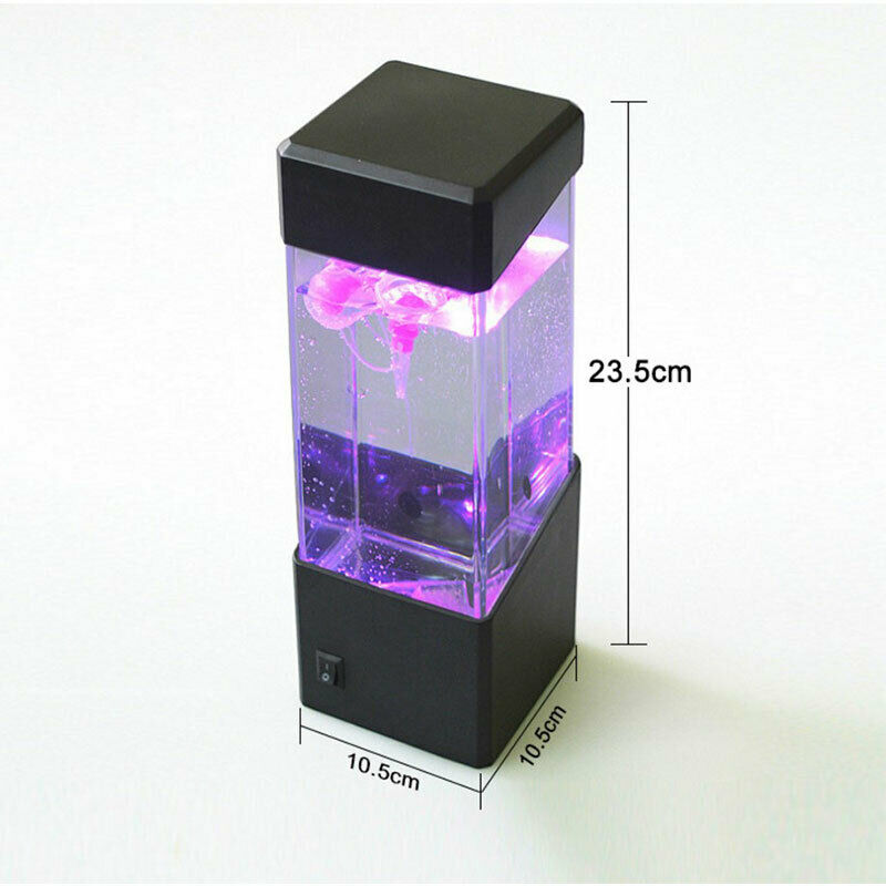 7-Color Changing LED Jellyfish Lamp Aquarium Bedside Night Atmosphere Mood L FG
