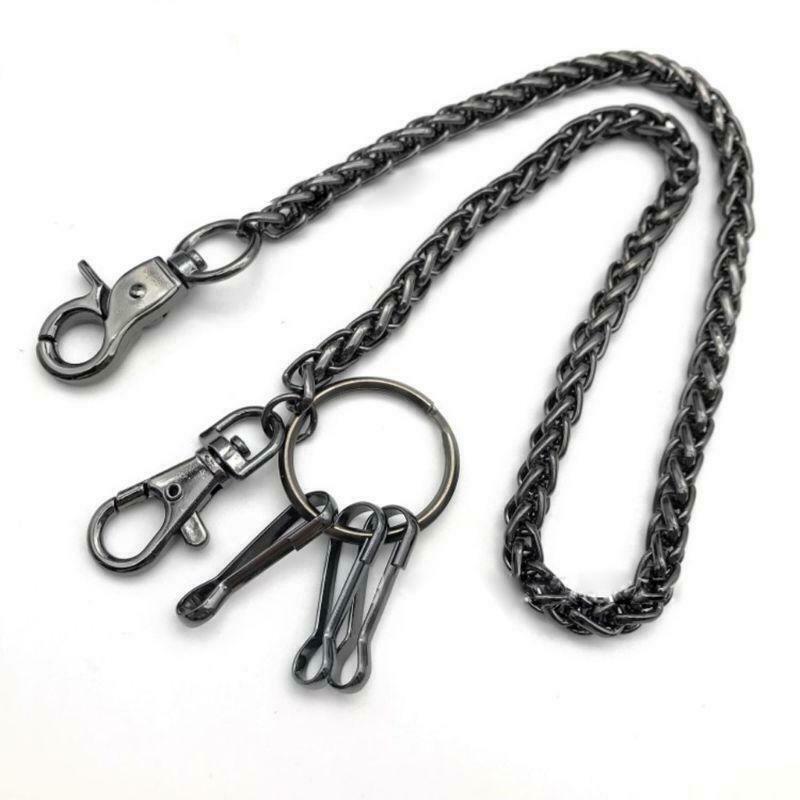 Black Metal Wallet Belt Chain Punk Hipster Pant Jean Key Chain Hip Hop Jewelry