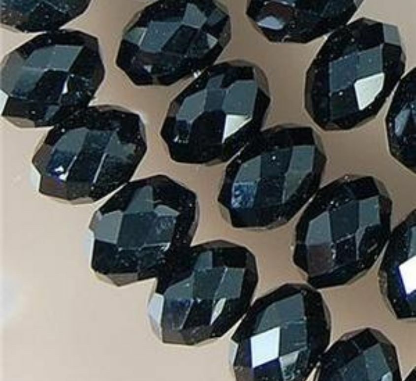 (70pcs) 12mm Black Natural Crystal Gem Loose Bead