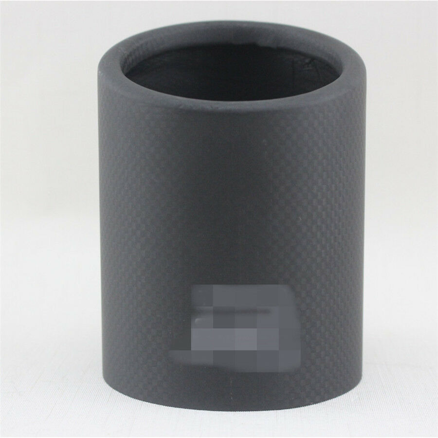 Universal 1 X 89mm Real Carbon Fiber Exhaust muffler tip  Pipe Tip Cover Matte
