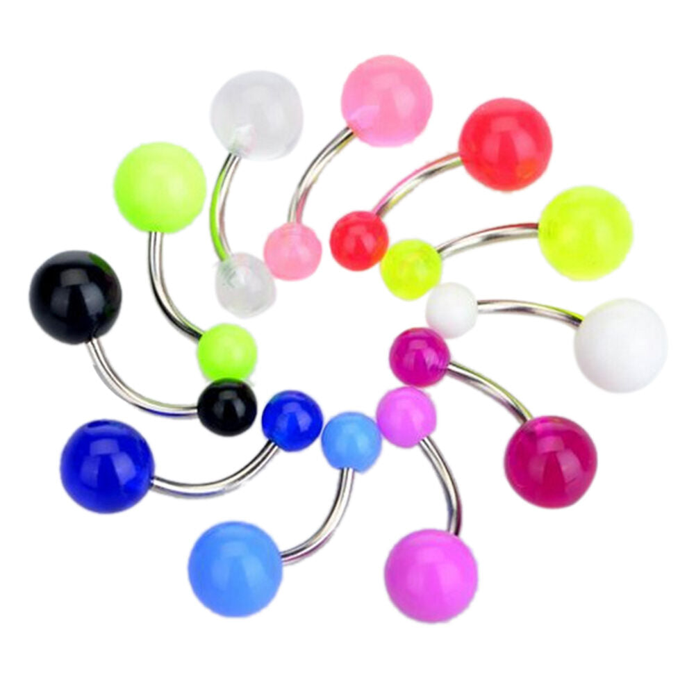 90x  Wholesale Body Jewelry Eyebrow Navel Belly Tongue Nose Piercing Bar BDAU