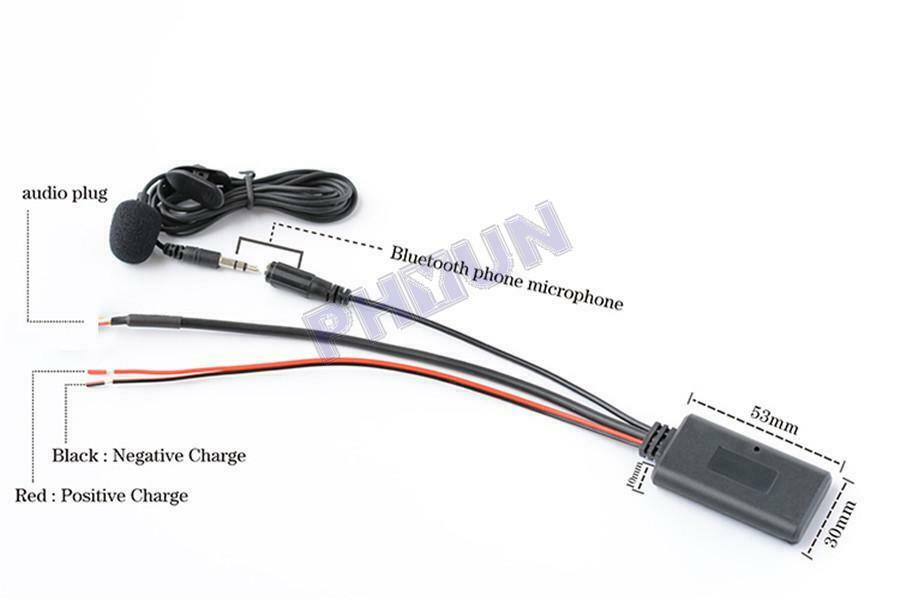 For OPEL Astra Zafira Tigra Bluetooth Music Cable Module AUX Adapter Plug MIC