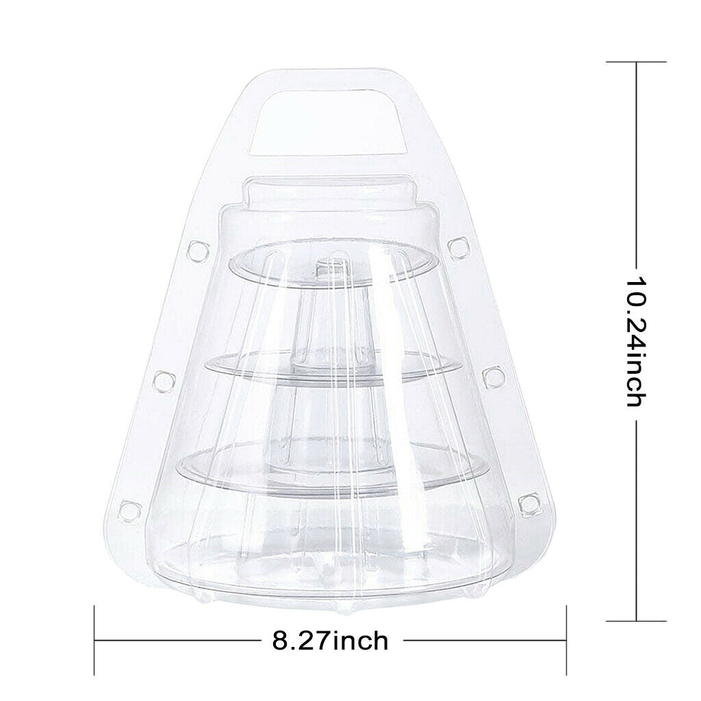 4 Tier Macaron Pastry Cupcake Stand Tower Display Cake Stand w/Carrying Case