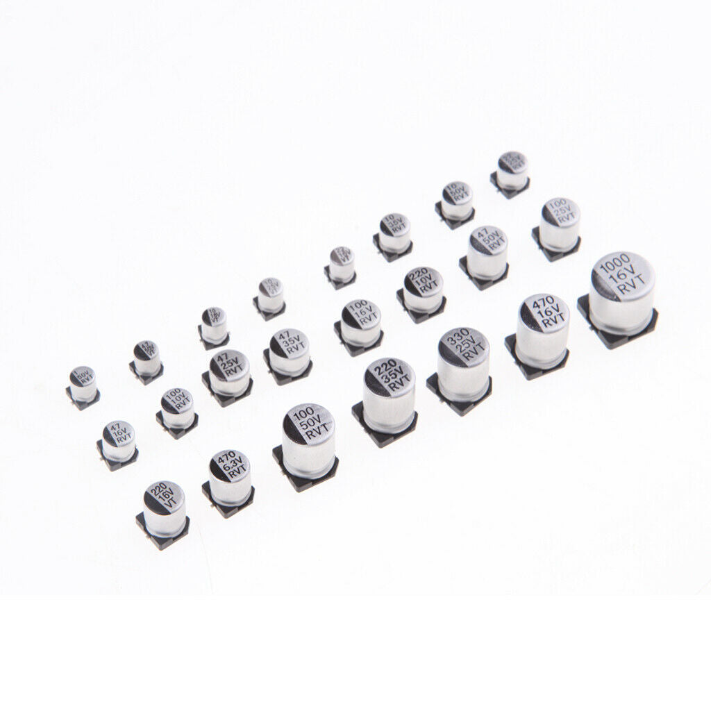 400Pcs (1uF - 1000uF) SMD Aluminum Electrolytic Capacitors Assortment Kit