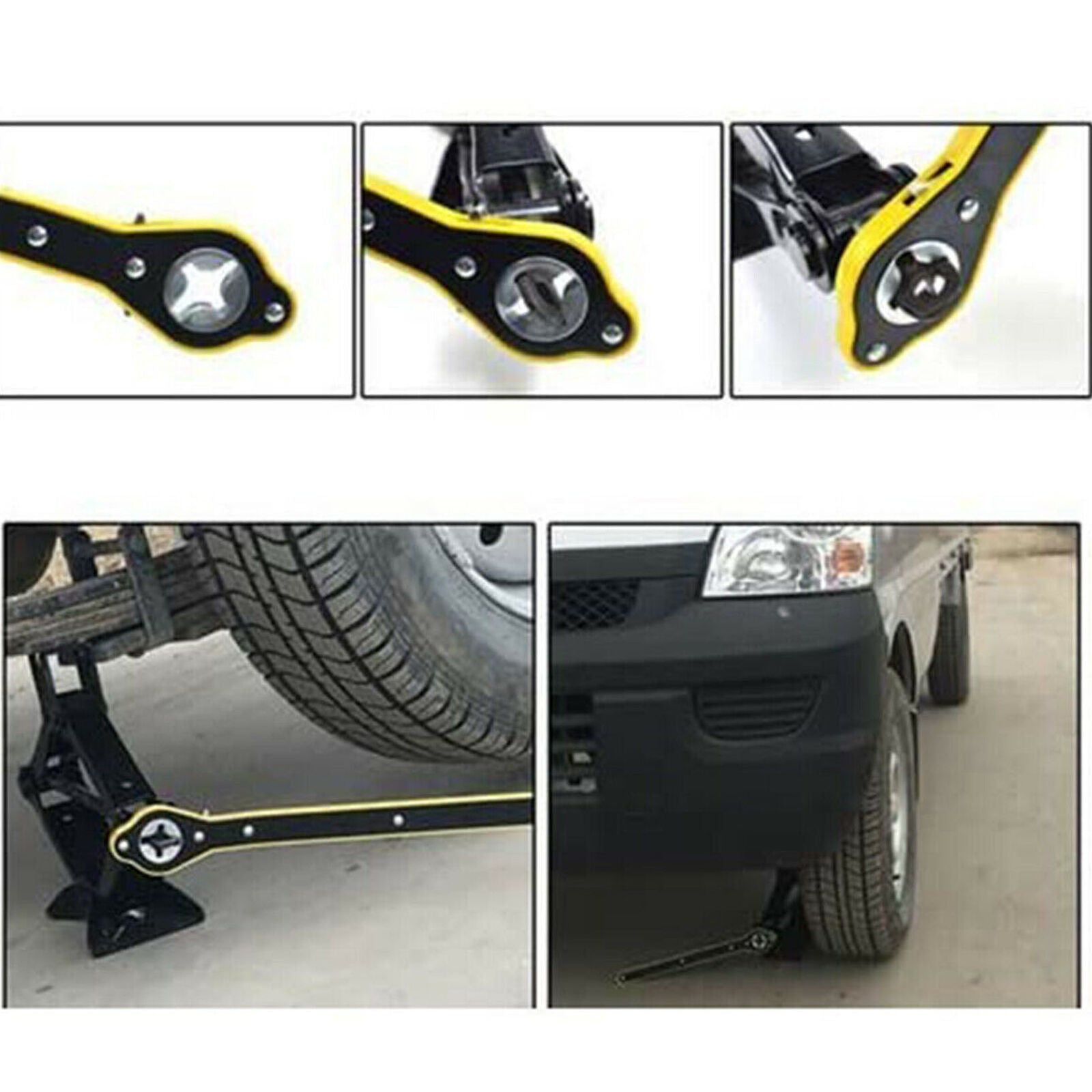 Car Jack Labor-Saving Ratchet Wrench Scissor Jack Garage Tire Wheel Lug Wrench